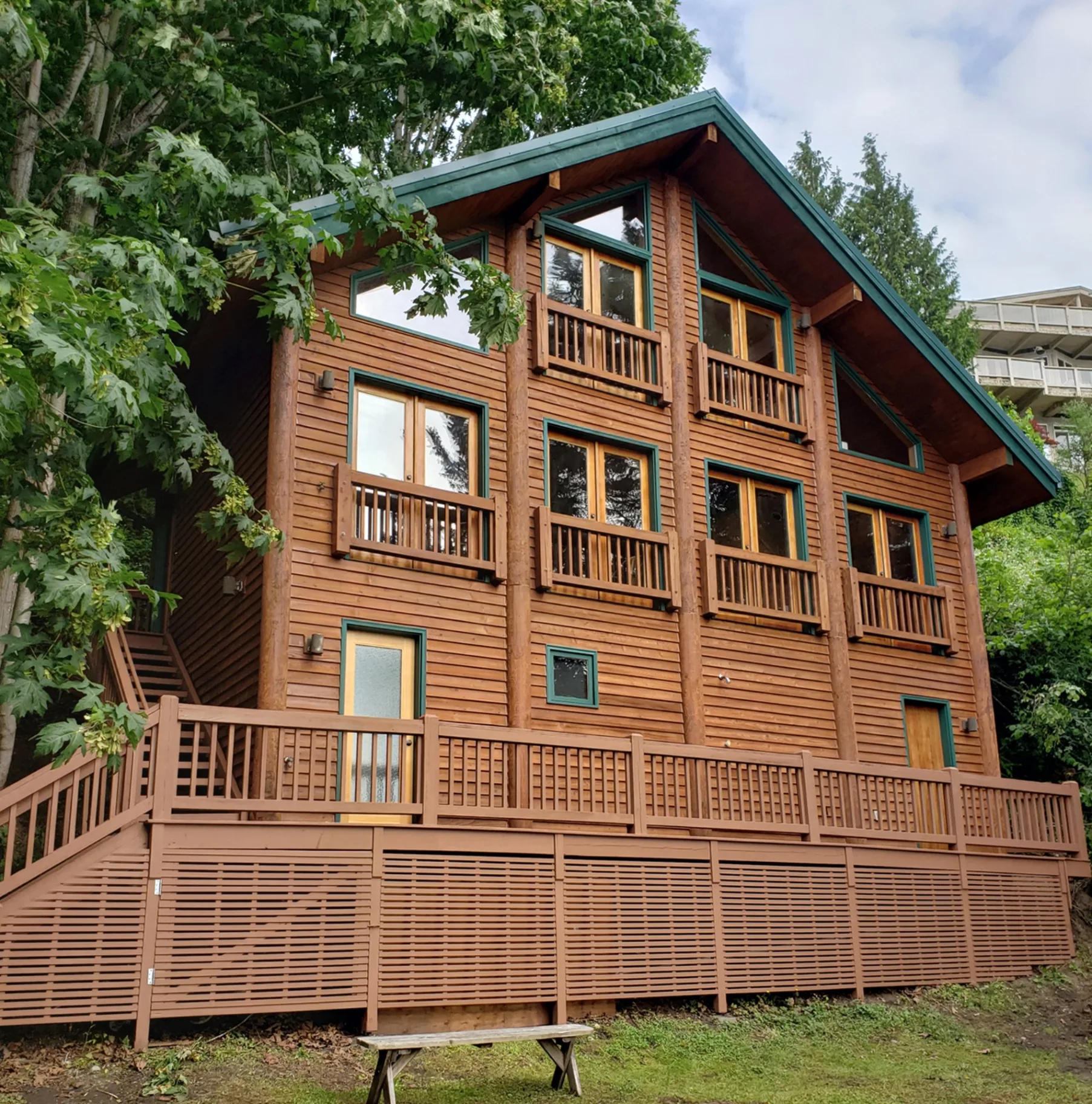 Exterior wood staining project in Kenmore